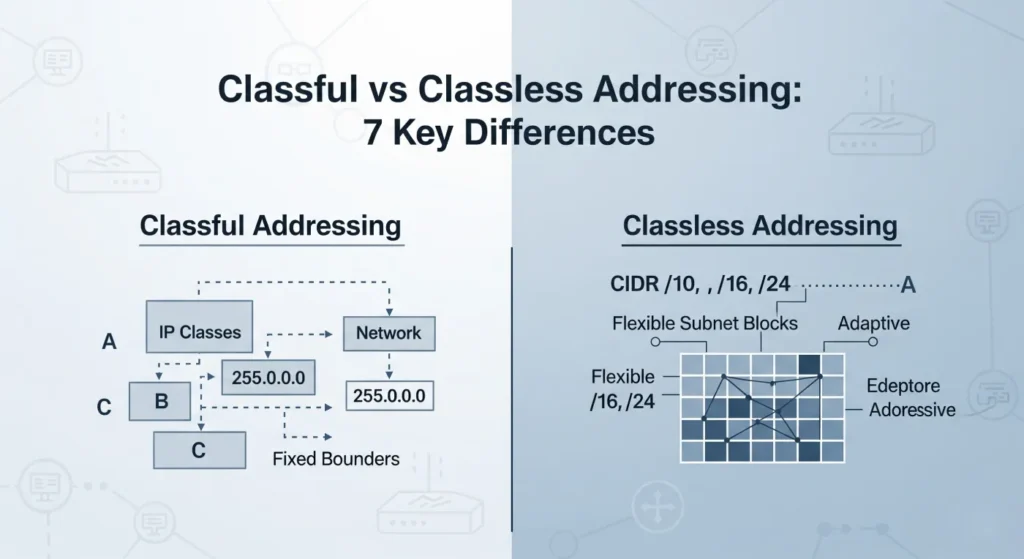 Classful vs Classless Addressing: 7 Key Differences