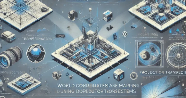 High-resolution infographic explaining viewports and viewing transformations in computer graphics