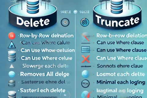 DELETE vs TRUNCATE: Key Differences