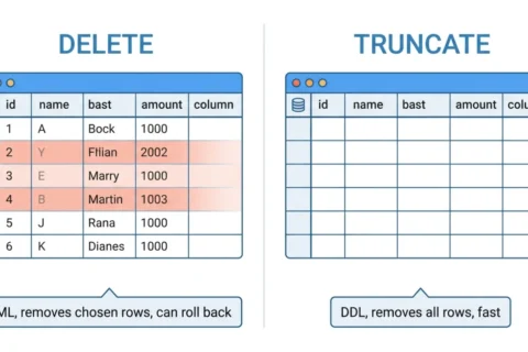 DELETE vs TRUNCATE in SQL: Key Differences
