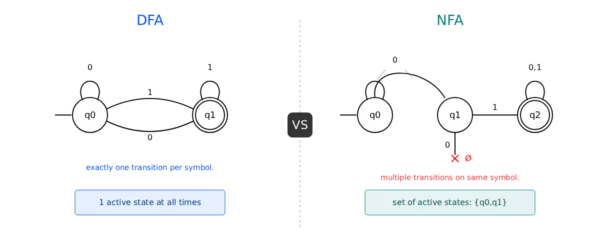 DFA vs NFA State Diagrams Explained with Examples | DiffStudy