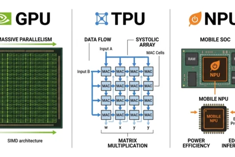 GPU vs TPU vs NPU for AI Workloads