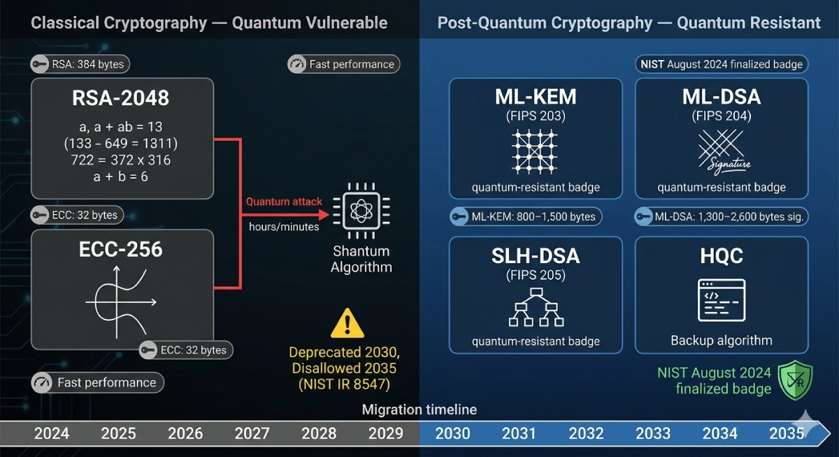 Post-Quantum Cryptography vs RSA/ECC